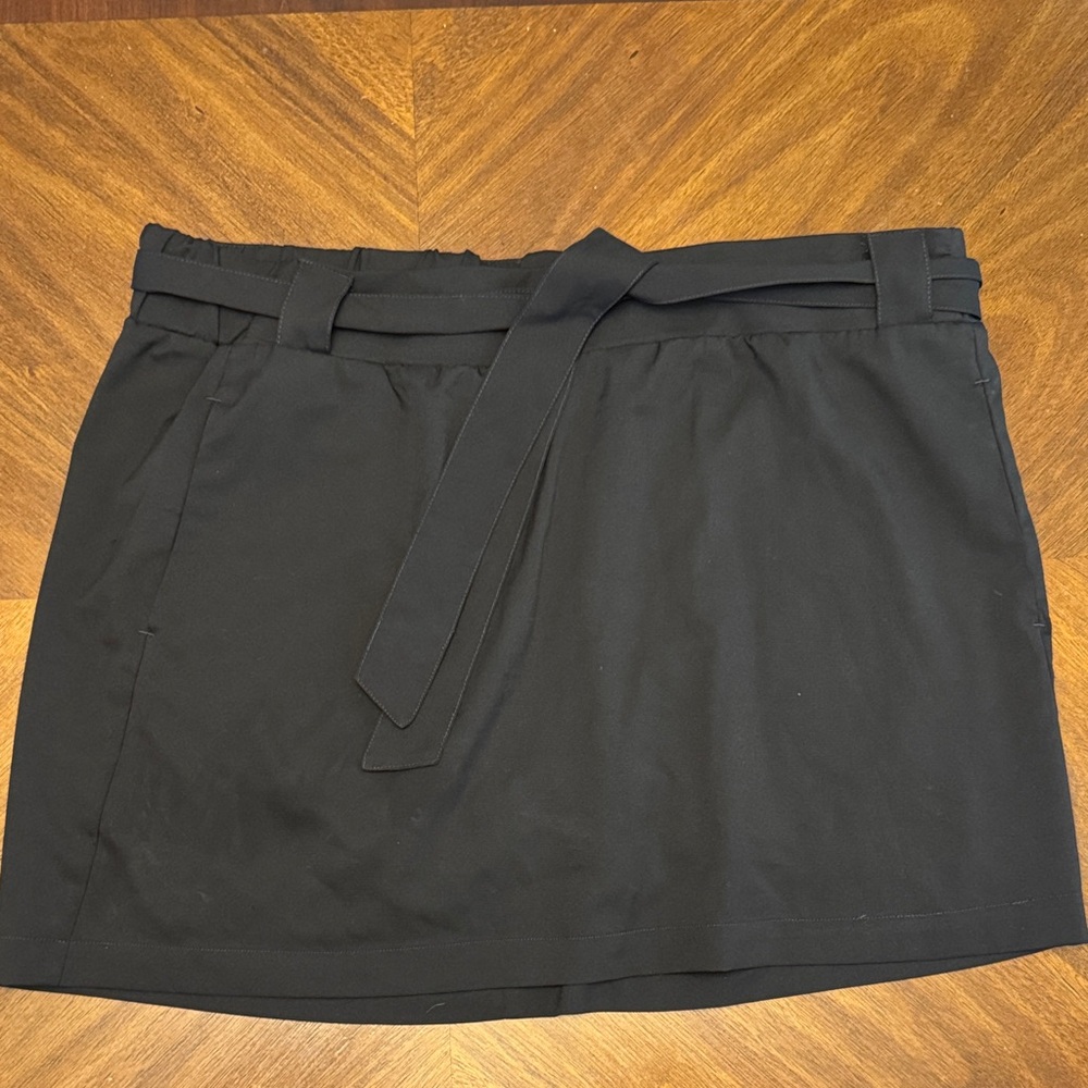 Black Skort with Belt
